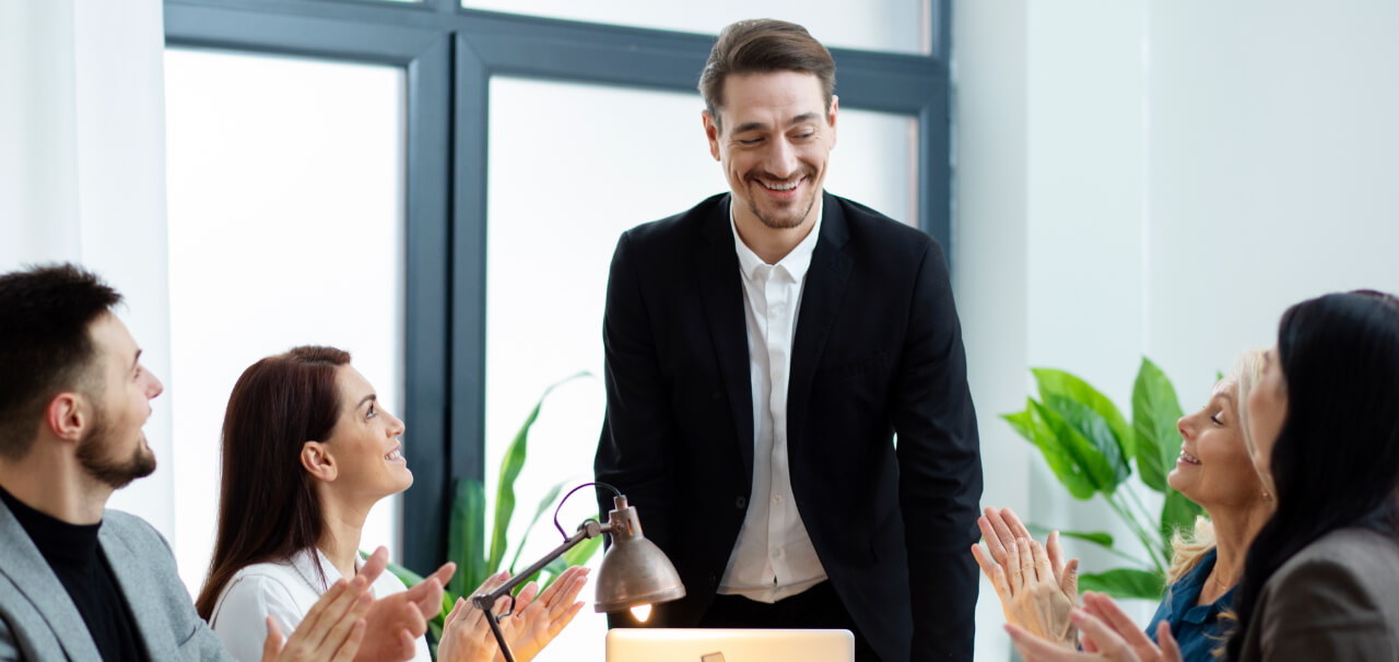 Girl presentation in meeting